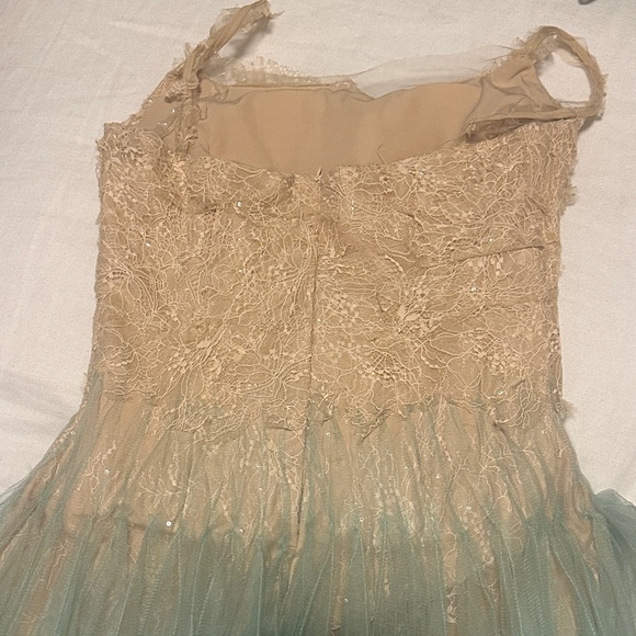 Qaldrex Spaghetti Homre Lace Midi Tulle Dress - Picture 9 of 11